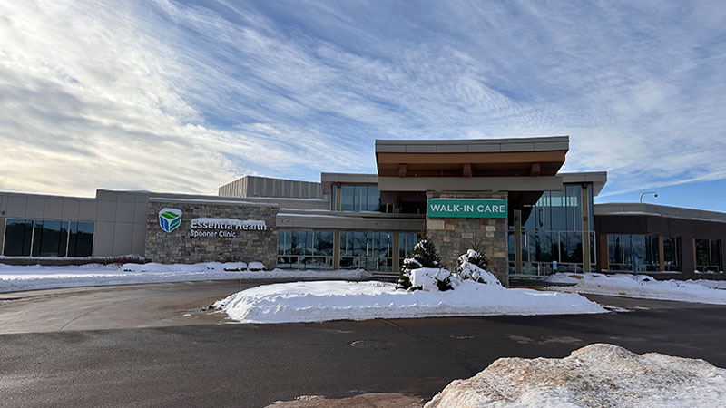 An exterior view of Essentia Health Walk-in Care-Spooner