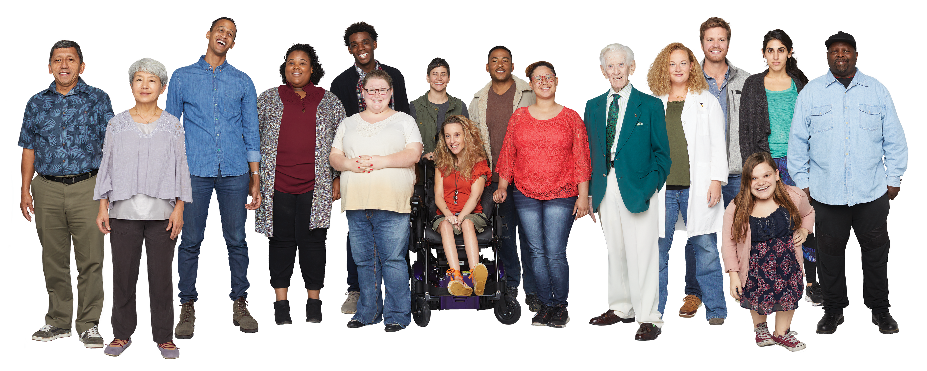A large group of diverse people