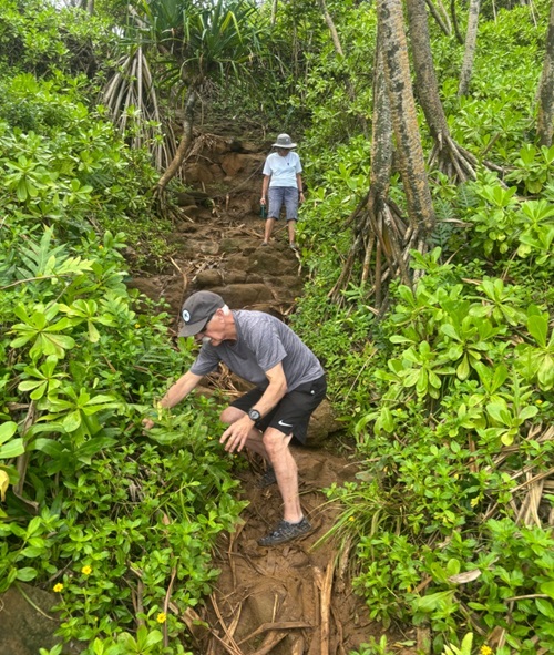 Jerry Tindal hiking