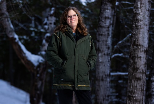 Laurie Berner Standing Outside in Winter