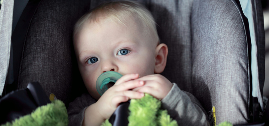 baby in a car seat