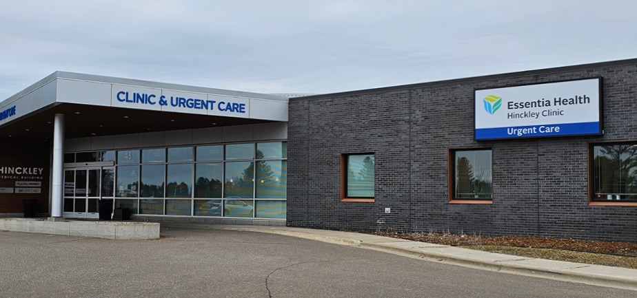 Exterior shot of a clinic and urgent care