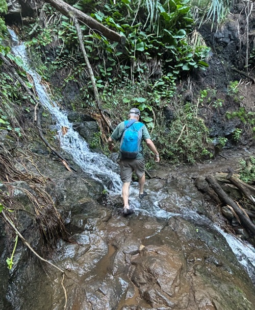 Jerry Tindal hiking