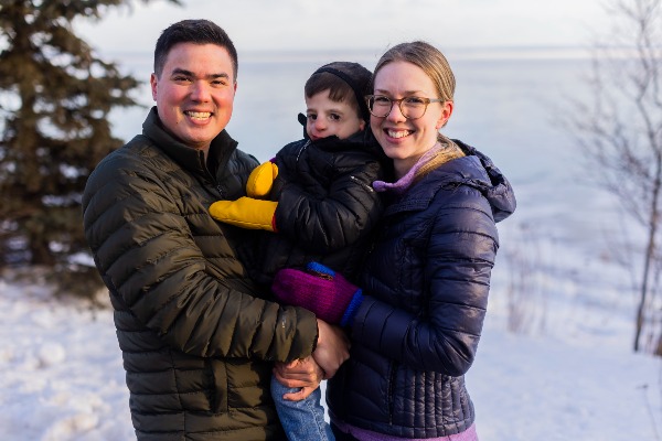 Walter Duong and his parents