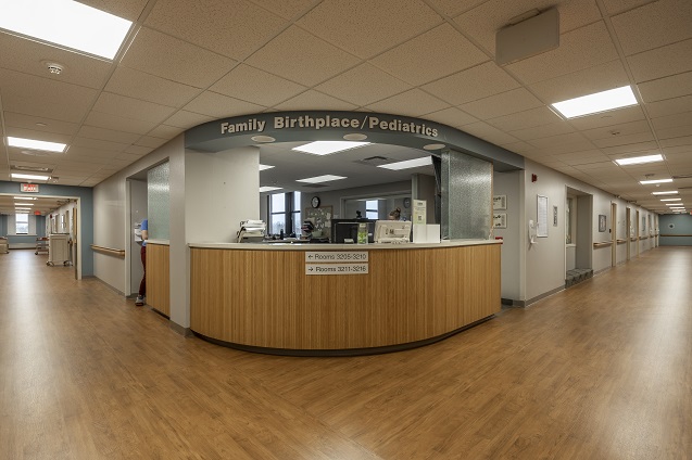 Beautiful and spacious  hospital  hallways